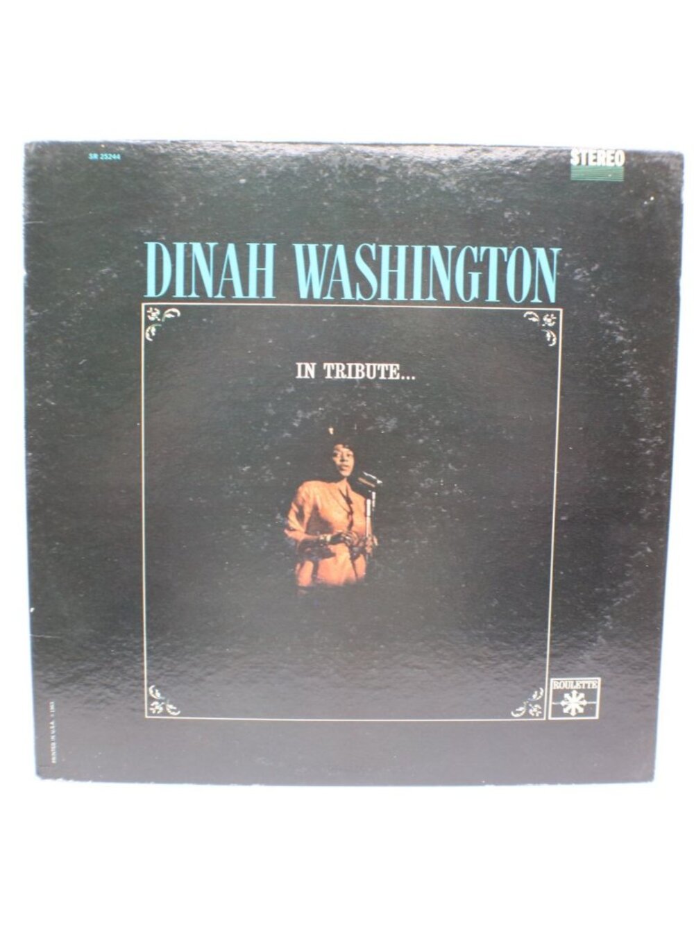 Dinah Washington In Tribute 1963 Vinyl LP Roulette Records SR25244 12" 33rpm Vtg